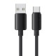 USAMS καλώδιο USB-C σε USB SJ786, σιλικόνης, 3A, 480Mbps, 1m, μαύρο