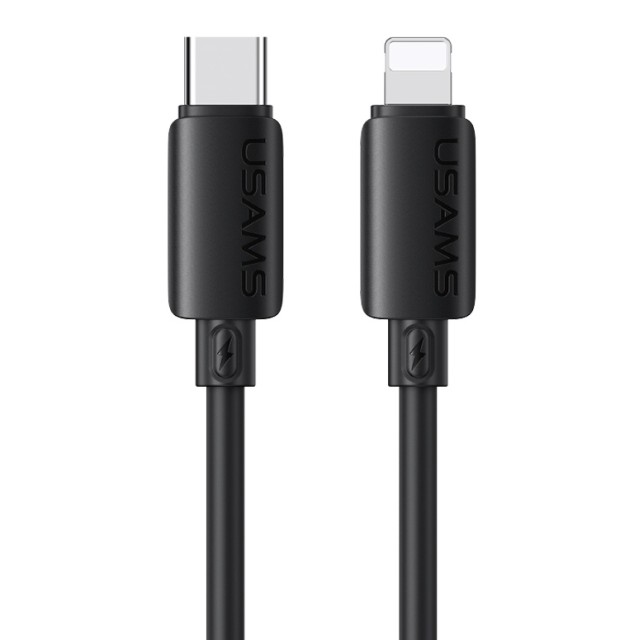 USAMS καλώδιο Lightning σε USB-C SJ788, σιλικόνης, 30W, 480Mbps, 1m, μαύρο USAMS καλώδιο Lightning σε USB-C SJ788, σιλικόνης, 30W, 480Mbps, 1m, μαύρο