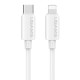 USAMS καλώδιο Lightning σε USB-C SJ788, σιλικόνης, 30W, 480Mbps, 1m, λευκό