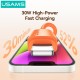 USAMS καλώδιο Lightning σε USB-C SJ788, σιλικόνης, 30W, 480Mbps, 1m, λευκό