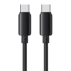 USAMS καλώδιο USB-C SJ787, σιλικόνης, 60W, 480Mbps, 1m, μαύρο