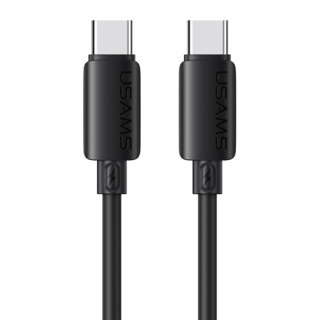 USAMS καλώδιο USB-C SJ787, σιλικόνης, 60W, 480Mbps, 1m, μαύρο