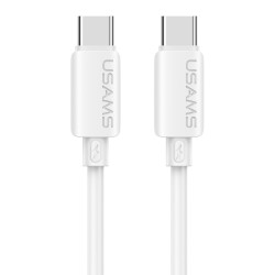 USAMS καλώδιο USB-C SJ787, σιλικόνης, 60W, 480Mbps, 1m, λευκό