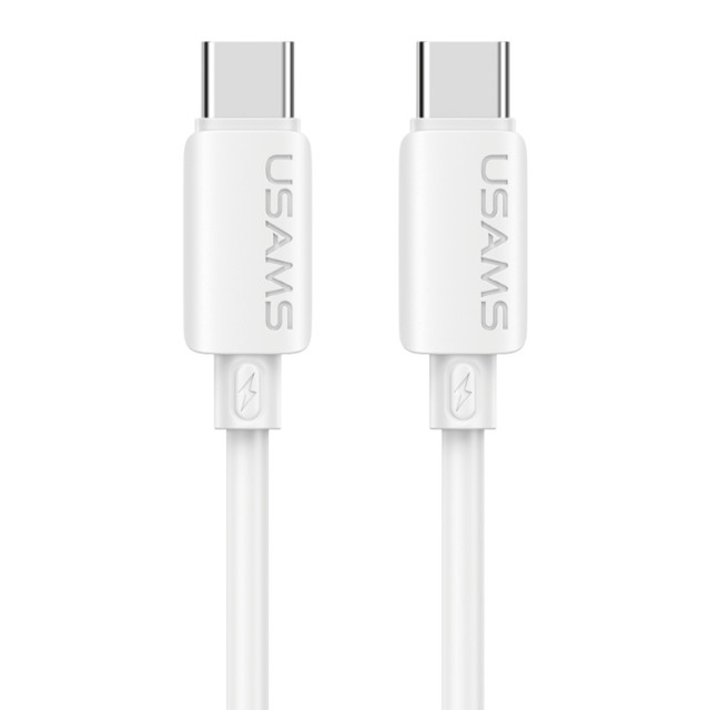USAMS καλώδιο USB-C SJ787, σιλικόνης, 60W, 480Mbps, 1m, λευκό