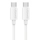 USAMS καλώδιο USB-C SJ787, σιλικόνης, 60W, 480Mbps, 1m, λευκό