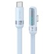 USAMS καλώδιο USB-C US-SJ653, 100W, 480Mbps, flat, 1.2m, μπλε