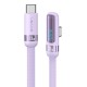 USAMS καλώδιο USB-C US-SJ653, 100W, 480Mbps, flat, 1.2m, μωβ USAMS καλώδιο USB-C US-SJ653, 100W, 480Mbps, flat, 1.2m, μωβ
