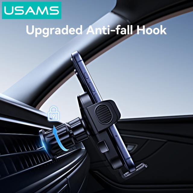 USAMS βάση smartphone αυτοκινήτου ZJ090 για αεραγωγούς, μαύρη