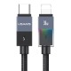 USAMS καλώδιο Lightning σε USB-C SJ776, 30W, 480Mbps, 1.2m, μαύρο