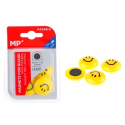 MP σετ μαγνήτες smiley face PA348-5, στρογγυλοί, 30mm, κίτρινοι, 5τμχ MP σετ μαγνήτες smiley face PA348-5, στρογγυλοί, 30mm, κίτρινοι, 5τμχ