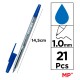 MP σετ στυλό ballpoint PE144OA, 1mm, μπλε, 21τμχ MP σετ στυλό ballpoint PE144OA, 1mm, μπλε, 21τμχ