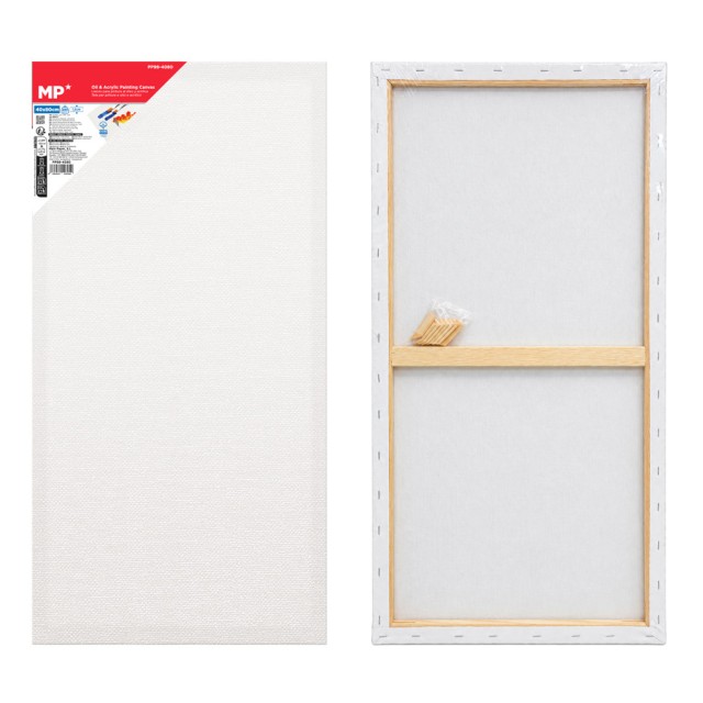 MP καμβάς τελάρο ζωγραφικής PP98-4080, 40x80cm, 280gr/m², λευκός