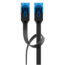 GOOBAY καλώδιο δικτύου 96378, CAT 6A U/UTP, flat, 500MHz, Copper, 15m, μαύρο