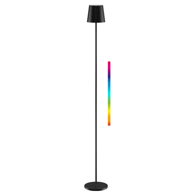 GOOBAY επιτραπέζιο φωτιστικό 76573, RGBW, dimmable, επαναφορτιζόμενο, έως 122.3cm ύψος, μαύρο