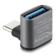 DELOCK αντάπτορας USB-C σε USB 67425, γωνιακός, 10Gbps, 60W, γκρι