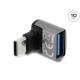 DELOCK αντάπτορας USB-C σε USB 67425, γωνιακός, 10Gbps, 60W, γκρι