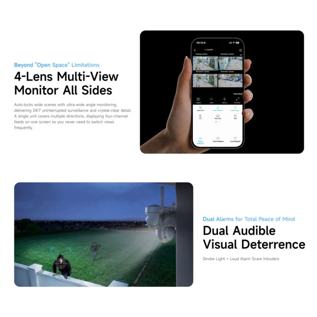 VSTARCAM smart κάμερα CS623FR, four-lens, 2MP, WiFi, PTZ, SD, IP66 VSTARCAM smart κάμερα CS623FR, four-lens, 2MP, WiFi, PTZ, SD, IP66