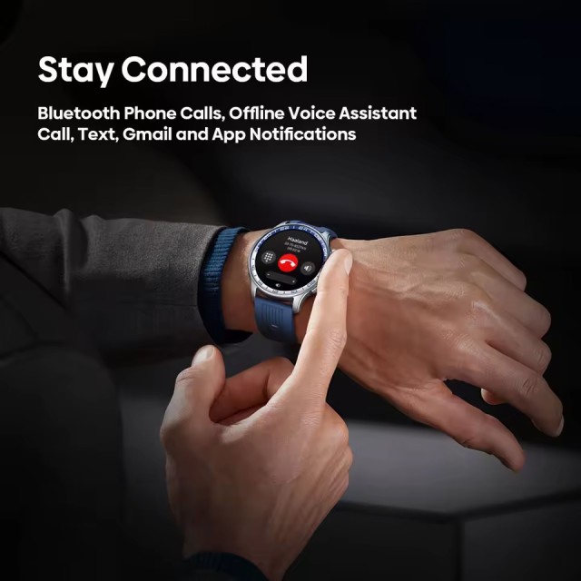 ZEBLAZE smartwatch Btalk 4 Pro, heart rate, 1.43" AMOLED, μαύρο