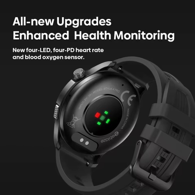 ZEBLAZE smartwatch Btalk 4 Pro, heart rate, 1.43" AMOLED, μαύρο