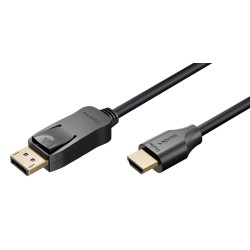 GOOBAY καλώδιο DisplayPort σε HDMI 80525, 8K/60Hz, 48 Gbps, 2m, μαύρο