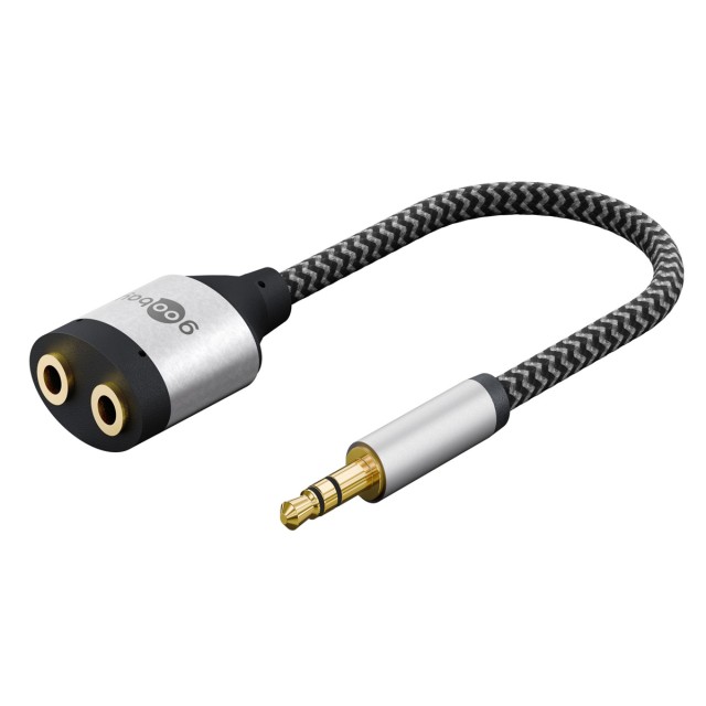 GOOBAY αντάπτορας ήχου 3.5mm σε 2x 3.5mm 80586, μαύρος/γκρι GOOBAY αντάπτορας ήχου 3.5mm σε 2x 3.5mm 80586, μαύρος/γκρι