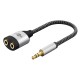 GOOBAY αντάπτορας ήχου 3.5mm σε 2x 3.5mm 80586, μαύρος/γκρι GOOBAY αντάπτορας ήχου 3.5mm σε 2x 3.5mm 80586, μαύρος/γκρι