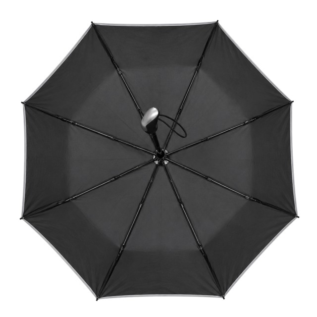 BRUNO ομπρέλα βροχής BRN-0322, σπαστή, αυτόματη, Φ98cm, αντιανεμική, με θήκη, μαύρη