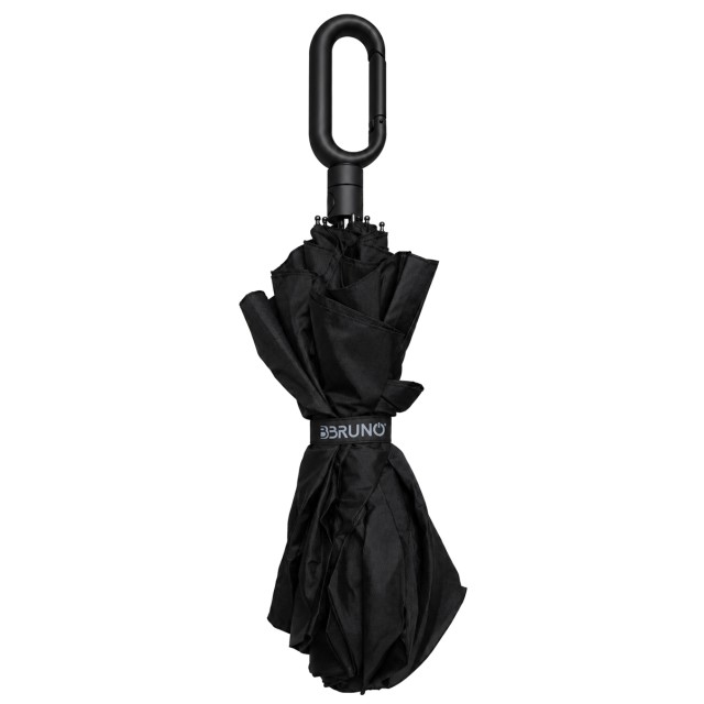 BRUNO ομπρέλα βροχής BRN-0325, σπαστή, αυτόματη, Φ104cm, αντιανεμική, με θήκη, μαύρη