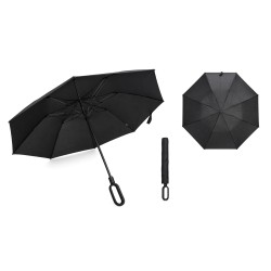 BRUNO ομπρέλα βροχής BRN-0325, σπαστή, αυτόματη, Φ104cm, αντιανεμική, με θήκη, μαύρη