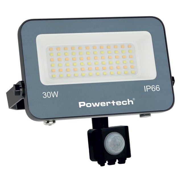 POWERTECH LED προβολέας PT-1617 με αισθητήρα κίνησης, 30W, 4000K, 2700lm, IP66, 2.5KV POWERTECH LED προβολέας PT-1617 με αισθητήρα κίνησης, 30W, 4000K, 2700lm, IP66, 2.5KV