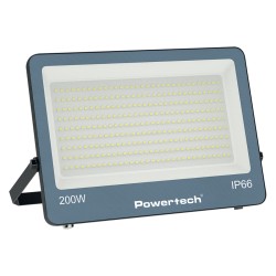 POWERTECH LED προβολέας PT-1619, 200W, 4000K, 18000lm, IP66, 6KV