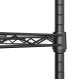 HOME USE μεταλλική ραφιέρα HUH-0270 με 5 ράφια, 90x35x175cm, μαύρη