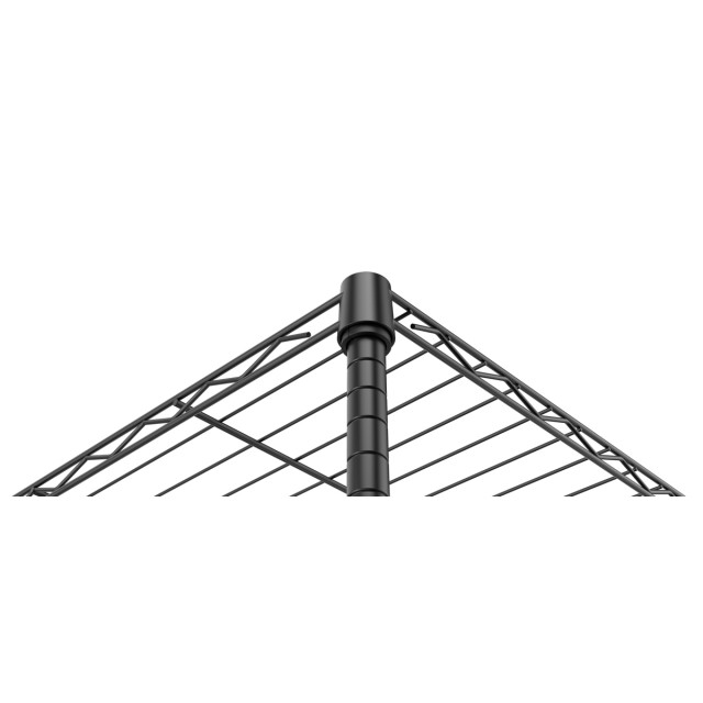 HOME USE μεταλλική ραφιέρα HUH-0270 με 5 ράφια, 90x35x175cm, μαύρη