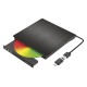 POWERTECH εξωτερικός οδηγός εγγραφής/ανάγνωσης CD/DVD PT-1678, USB/USB-C σύνδεση, μαύρος