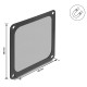DELOCK φίλτρο σκόνης για 120mm ανεμιστήρα 67717, μαγνητικό, μαύρο