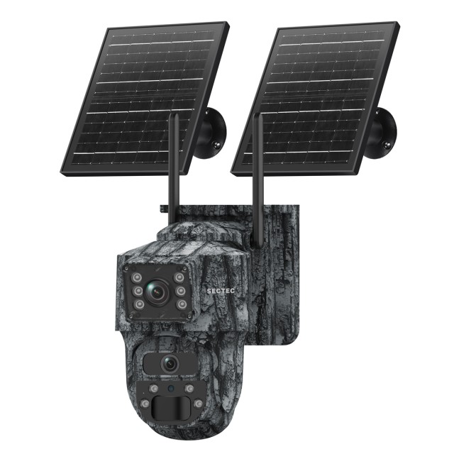SECTEC smart ηλιακή κάμερα κυνηγού ST-537-6MAOV-4G-EU-G, dual lens, 3MP, 4G, SD, PTZ, IP66