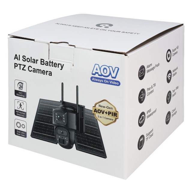 SECTEC smart ηλιακή κάμερα κυνηγού ST-537-6MAOV-4G-EU-G, dual lens, 3MP, 4G, SD, PTZ, IP66