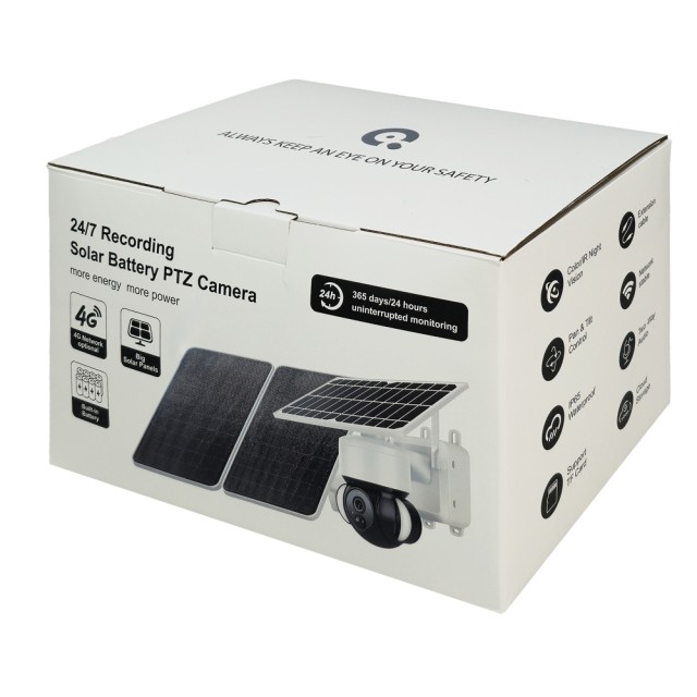 SECTEC smart ηλιακή κάμερα ST-538-6M-4G-EU-20W, dual lens, 3MP, 4G, SD, PTZ, IP65