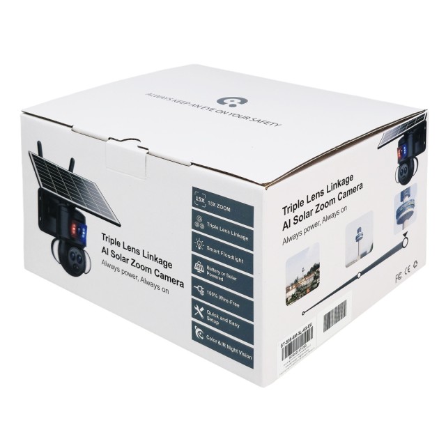 SECTEC smart ηλιακή κάμερα ST-538-6M-3L-4G-EU, dual lens, 3MP, 4G, SD, PTZ, IP66