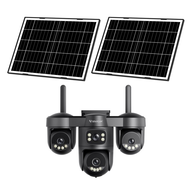 VSTARCAM smart ηλιακή κάμερα AG623FR, four-lens, 3MP, 4G, SD, PTZ, IP66, μαύρη