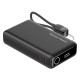 POWERTECH power bank PT-1641 με οθόνη & καλώδιο, 10000mAh, 22.5W, μαύρο