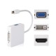 POWERTECH αντάπτορας mini DisplayPort σε HDMI/DVI/VGA CAB-DP016, λευκός