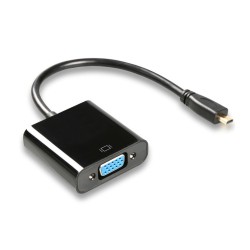 POWERTECH αντάπτορας micro HDMI σε VGA CAB-H032, 0.20m, μαύρος