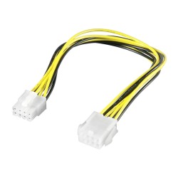 POWERTECH καλώδιο για MB 8pin αρσενικό σε 8pin θηλυκό CAB-W008, 20cm