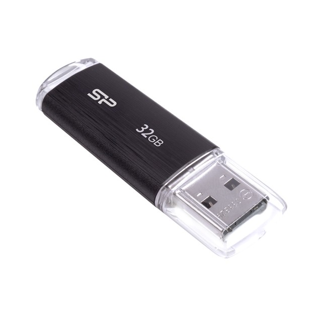 SILICON POWER USB Flash Drive Ultima U02, 32GB, USB 2.0, μαύρο