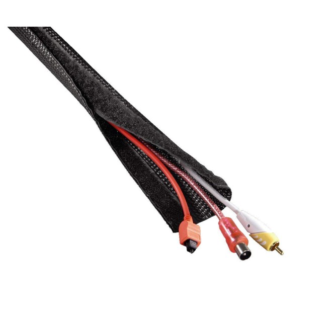 POWERTECH Δεματικό Καλωδίων τύπου Flex Wrap, 1.8m, Black