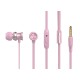 CELEBRAT earphones με μικρόφωνο D7, 3.5mm σύνδεση, Φ10mm, 1.2m, ροζ