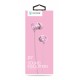CELEBRAT earphones με μικρόφωνο D7, 3.5mm σύνδεση, Φ10mm, 1.2m, ροζ