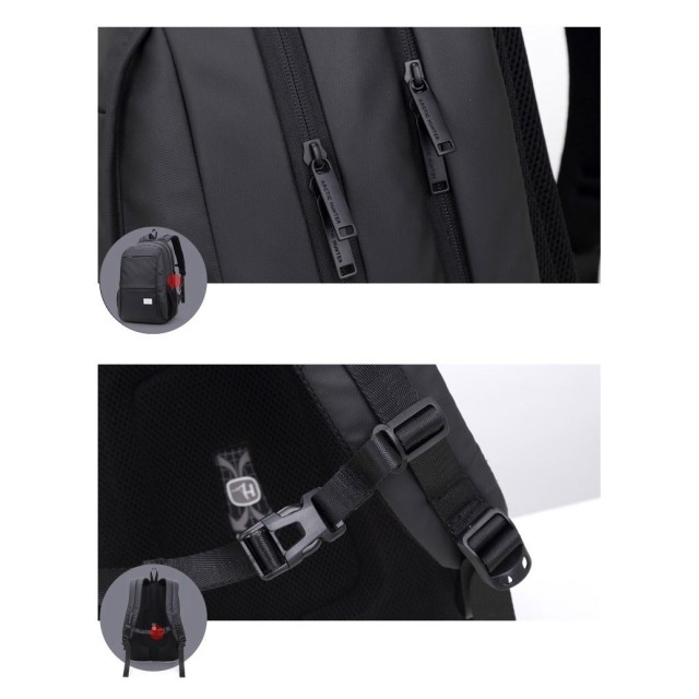 ARCTIC HUNTER τσάντα πλάτης 20005 με θήκη laptop 15.6", 26L, μαύρη