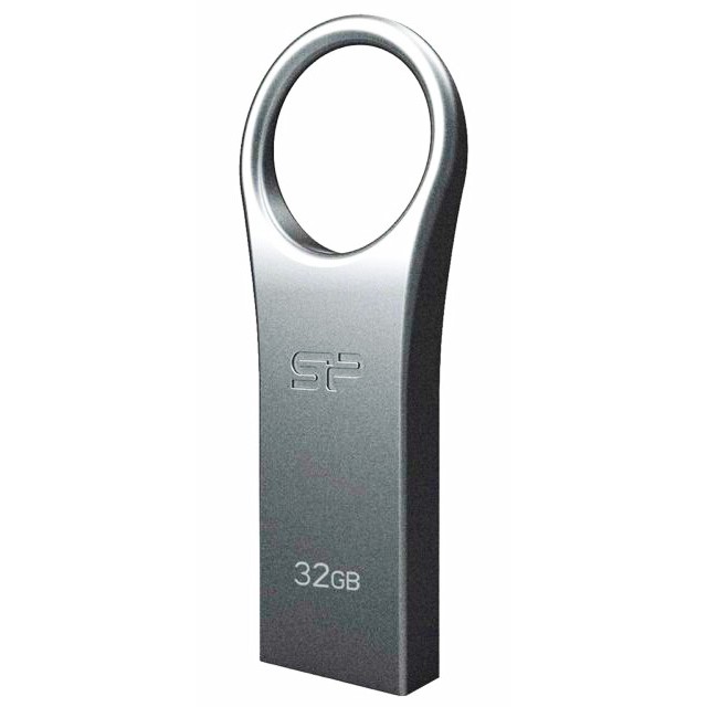 SILICON POWER USB Flash Drive Firma F80, 32GB, USB 2.0, ασημί